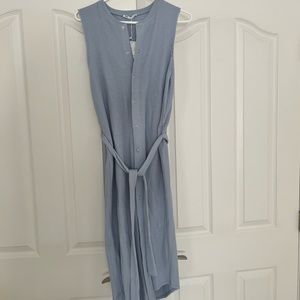 Zara light blue summer cotton dress